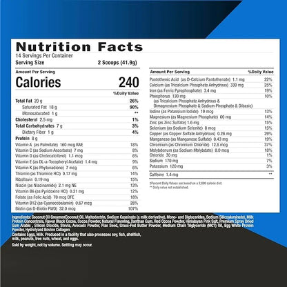 Keto Science Ketogenic Meal Shake Chocolate Dietary Supplement, Rich in MCTs and Protein, Packed with Collagen, Vitamins a...