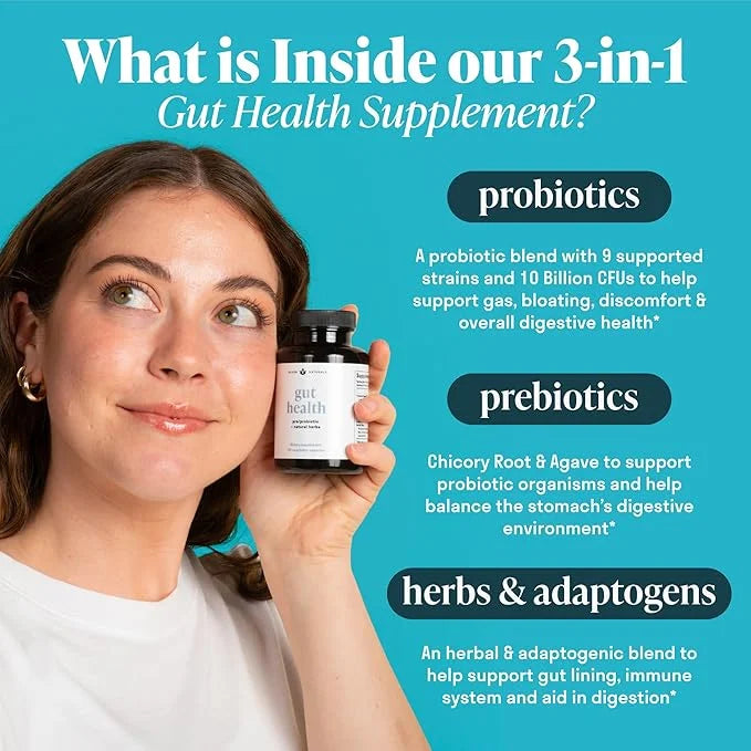 All-in-One Gut Health w/Probiotics, Prebiotics, Digestion-Supporting