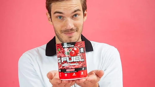 G Fuel PewDiePie Energy Drink Powder, Pre Workout Caffeine Mix for Gaming, Sugar Free Focus Amino, Vitamin + Antioxidants,...