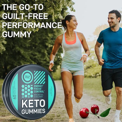 MCT Oil Keto Gummies Collagen Metabolism Booster - Pre Workout Gummy Energy Chews Keto Candy - Physical and Mental Energy,...
