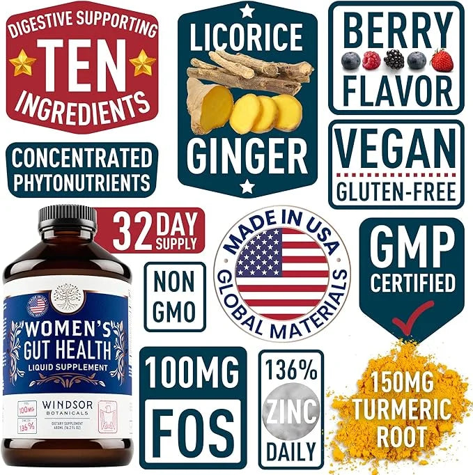 Complete Gut Health Supplements for Women 16oz (480ml) (480ml)