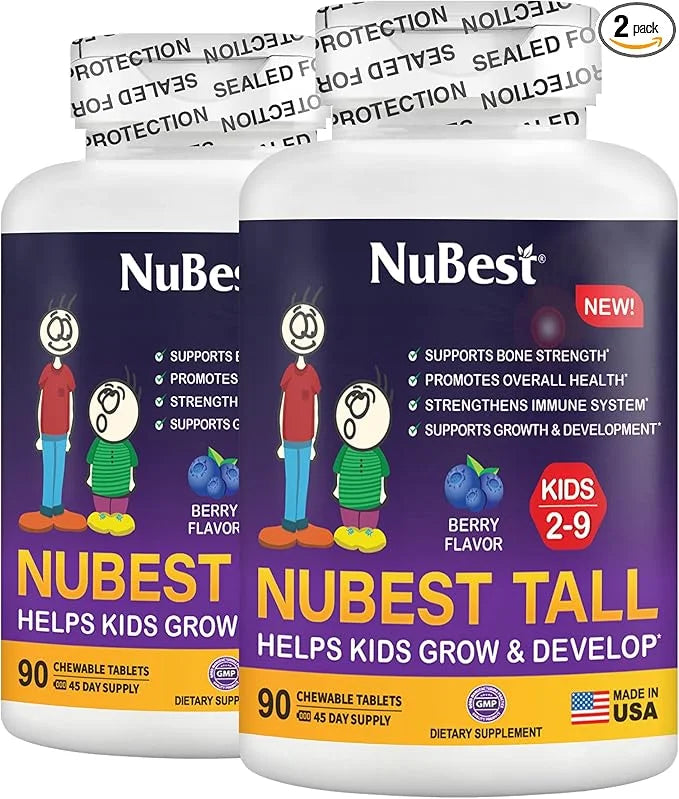 NuBest Tall Kids 2 to 9 - 90 Chewable 2 Pack
