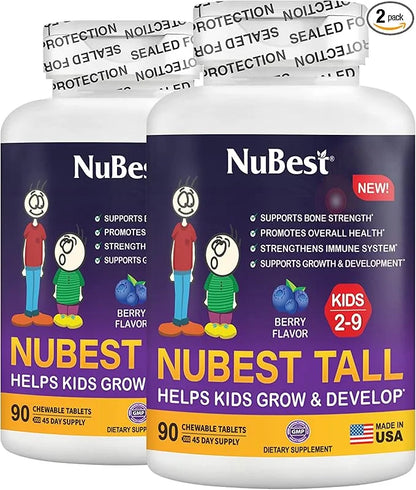 NuBest Tall Kids 2 to 9 - 90 Chewable 2 Pack