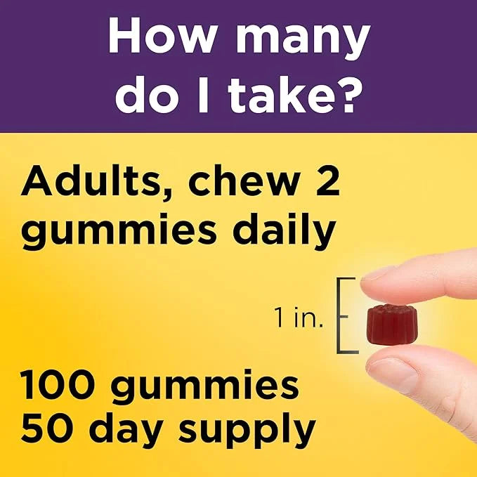 Nature Made Elderberry with Vitamin C 100 Gummies, 50 Day