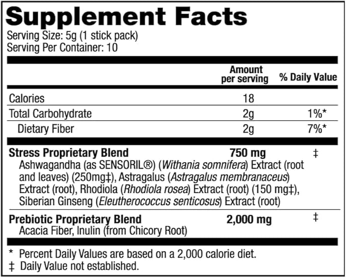 Stress Support Adaptogen Drink Mix Supplement 24 Pack.