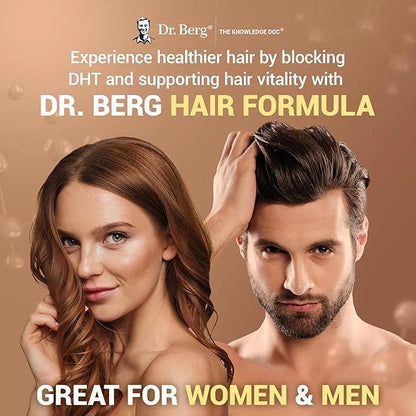 Dr. Berg All-in-One Vitamins for Hair, Skin, & Nails - Advanced Formula with Biotin, Saw Palmetto, DHT Blocker, & Trace Mi...
