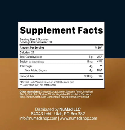 Gummies Fiber Aids Digestion, Healthy Bowel 60 Gummies