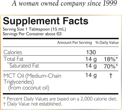 MCT Oil - Intermittent Fasting Support, Metabolism & Brain Power Boost, Natural Energy from Coconut, Free from Gluten, Dai...