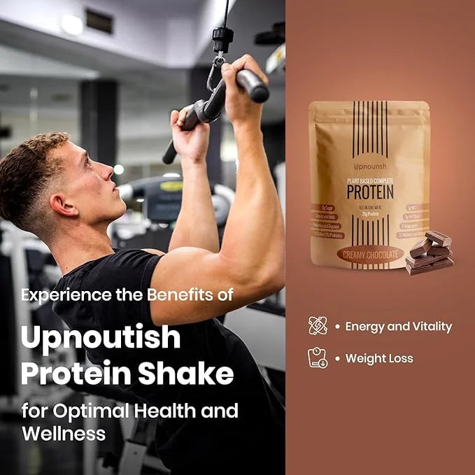 UpNourish Chocolate Vegan Protein Powder 54 Superfoods Powder,1.5 Billion CFU Probiotics 21g Plant Based Protein,No Sugar ...
