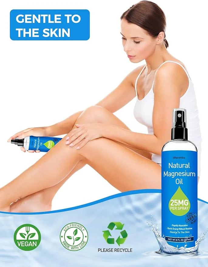 Pure Magnesium Oil Spray for Feet,Ideal Gift for Sleep & Muscle Relaxation,Better Sleep,Rapid Absorption,Quick Drying With...