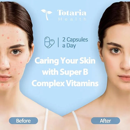 13-in-1 Vitamin B Complex Plus B1, B2, B2, B3 B3 (Niacinamide), B4, B5, B5, B6, B6, B7 B7 (Biotin), B8 (Inositol), B9 (Fol...