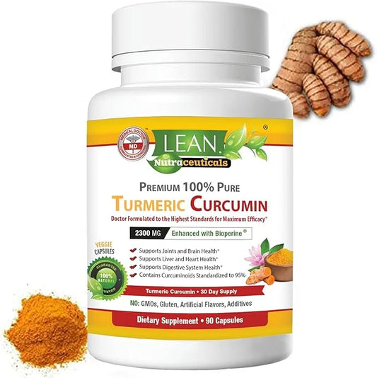 Turmeric Curcumin with Black Pepper Bioperine 2300 mg, 90 Capsules
