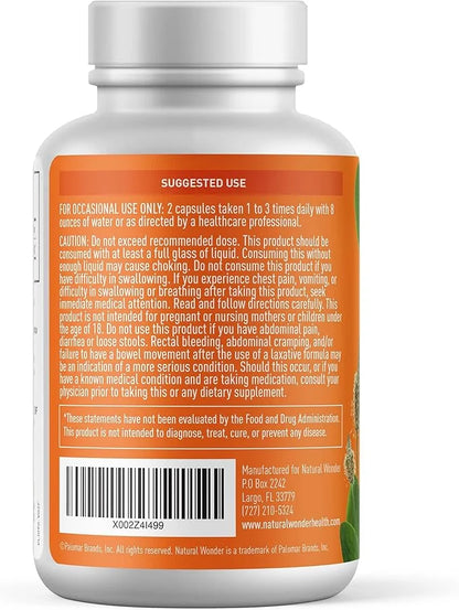 BodyLive Psyllium Husk Fiber Capsule Non-GMO 725mg, 240 240 Capsules (1450mg/serving, 120 120 Servings)