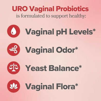 URO Vaginal Probiotics for Women pH Balance with Prebiotics & Lactobacillus Blend - Womens Health Supplement - Promote Hea...