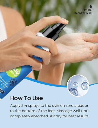 Pure Magnesium Oil Spray for Feet,Ideal Gift for Sleep & Muscle Relaxation,Better Sleep,Rapid Absorption,Quick Drying With...