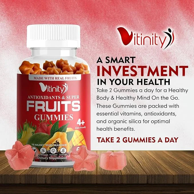 Made with Real Super Fruits Delicious Kids(60 Chews),9 Chews),9 Superfruits,Fruit Pills-30 Day