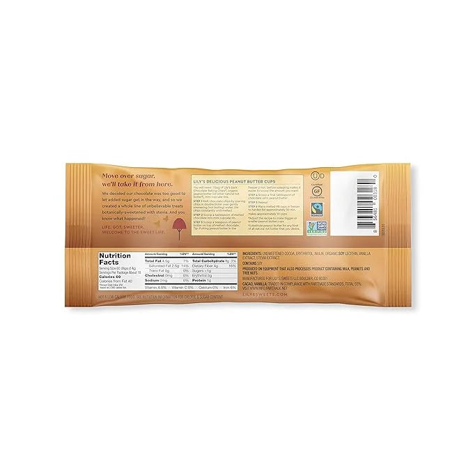 Dark Chocolate Chips by Lily's | Stevia Sweetened, No Added Sugar, Low-Carb, Keto Friendly | 55% Cocoa | Fair Trade, Glute...