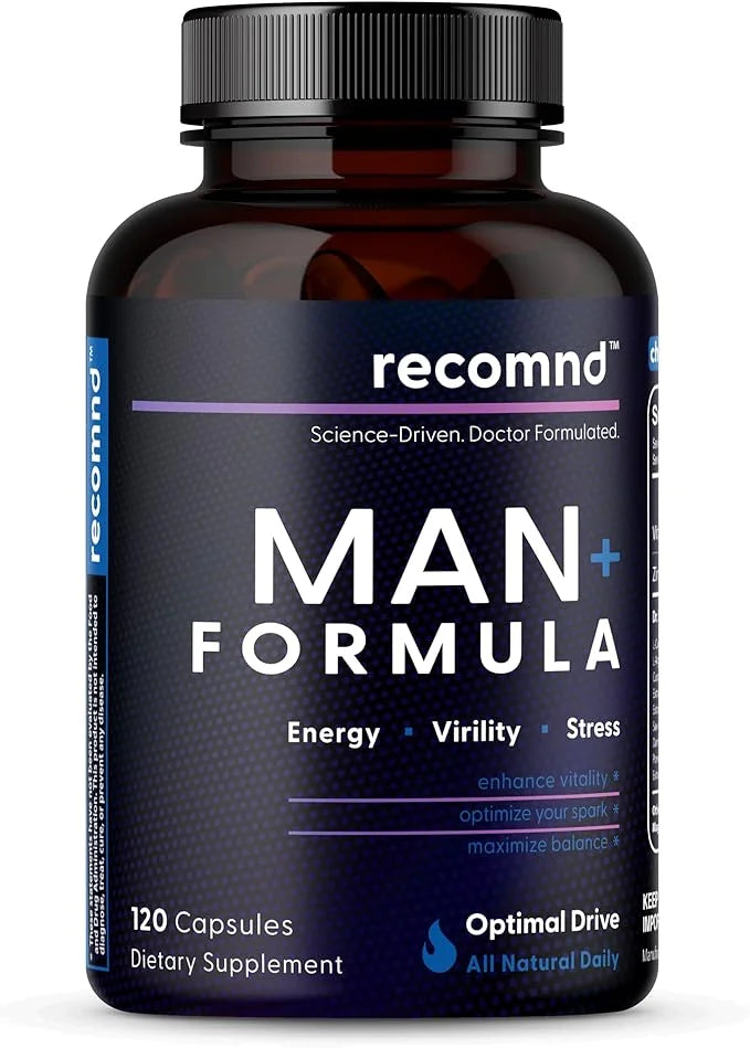 | Man+ Formula | Male Boost Supplement for Increased Energy, Prostate Health | Essential Vitamins Support - Product Image