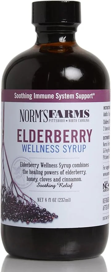 Norm's Farms Black Elderberry Wellness Syrup 2 8 8 Oz.
