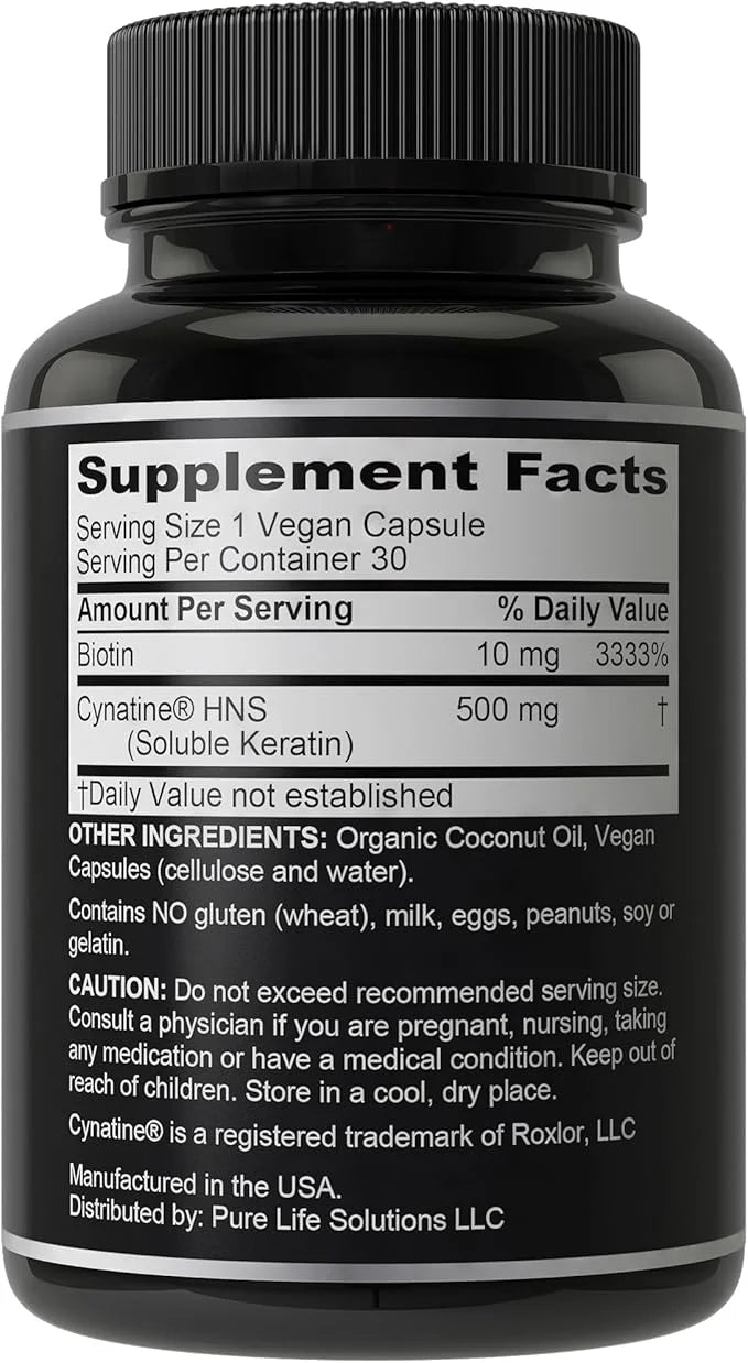 Biotin + Soluble Keratin 10000mcg Biotin 2-in-1 Hair
