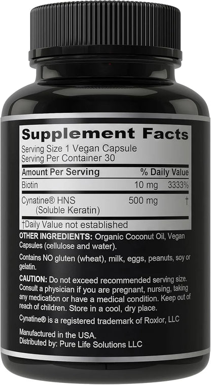 Biotin + Soluble Keratin 10000mcg Biotin 2-in-1 Hair