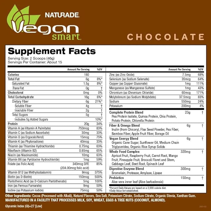 Vegansmart Naturade Plant Based Vegan Protein Powder 2 Pack (30 Servings)