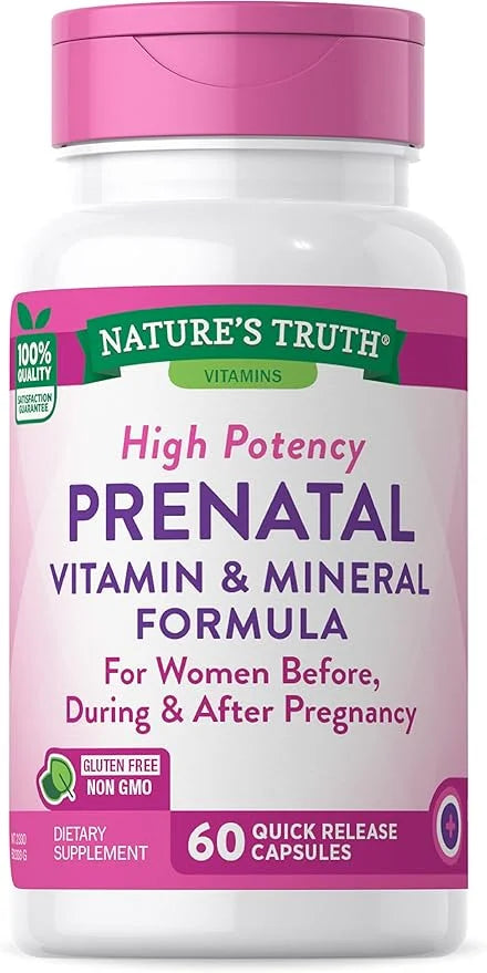 Nature's Truth Prenatal Vitamins With Folic Acid 60 Capsules