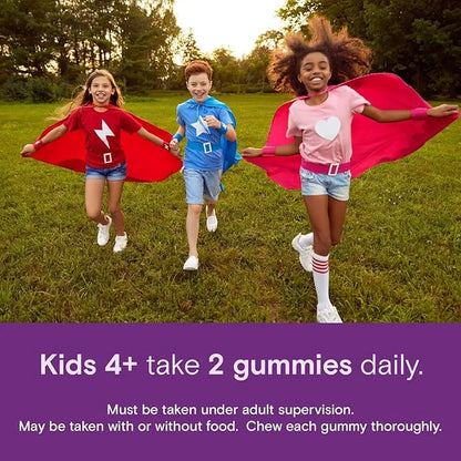 SmartyPants Kids Immunity Elderberry Gummies: Kids B6 & B12 and 60 Count (30 Day