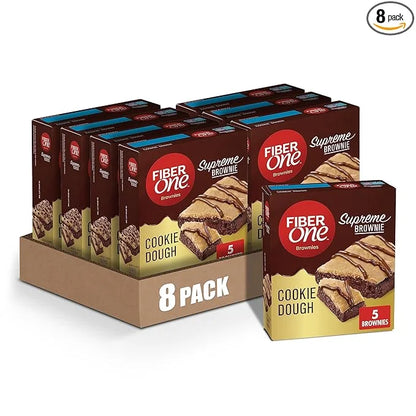 Fiber One Supreme Brownies, Cookie Dough, Snack Bars, 1.13 oz, 5 ct (Pack of 8) - Product Image