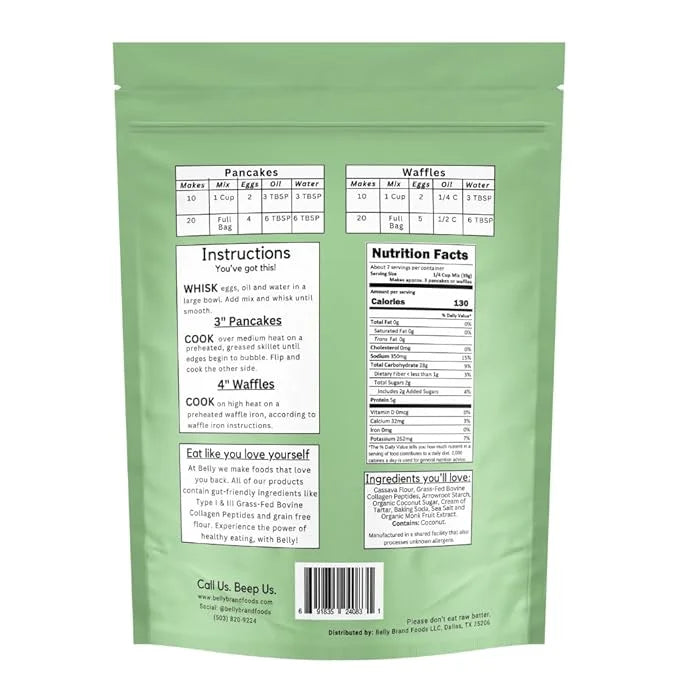 Belly Gluten Free Pancake Mix/Waffle Mix 9.4 oz