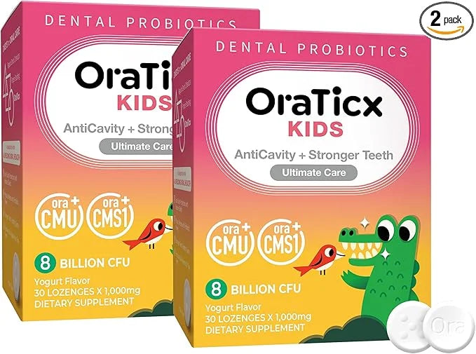 Kids Dental Probiotics for Anti-Cavity + Healthy Teeth and Gums, 8 Billion CFU Probiotics for Oral Health, Sugar Free Yogu...
