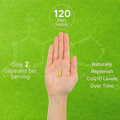 DEAL SUPPLEMENT CoQ10 200mg & PQQ 200mcg, 240 240 Veggie 2 in 1 Coenzyme Q10 Supplement