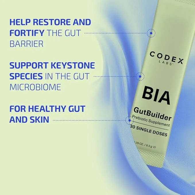 Codex Labs BIA GutBuilder – Supports Gut Health & Immunity - Fortifies Gut Microbiome & Skin Barrier with Prebiotics & Sup...