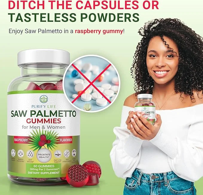Vegan Saw Palmetto for Women & Men - Potent Saw Palmetto Extract, Prostate Supplements for Men, DHT Blocker for Womens Hai...