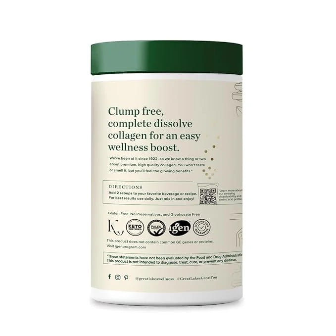 Great Lakes Wellness Collagen Peptides Powder 10 oz
