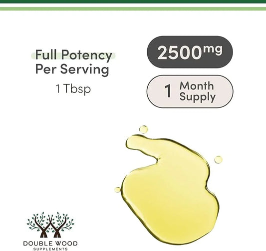 Double Wood Supplements Liquid Collagen - 2500mg of Hydrolyzed Bovine Collagen - 32 Servings - for Women and Men - 30 mcg ...