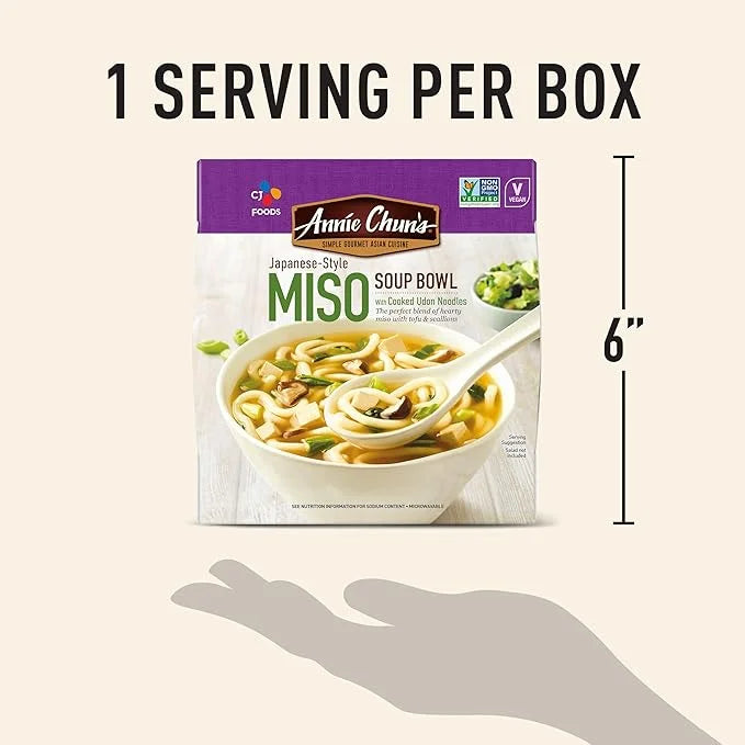 Annie Chun's Soup Bowl, Japanese Style Miso, Non GMO, Vegan, 5.9 Oz (Pack of 6) - Product Image