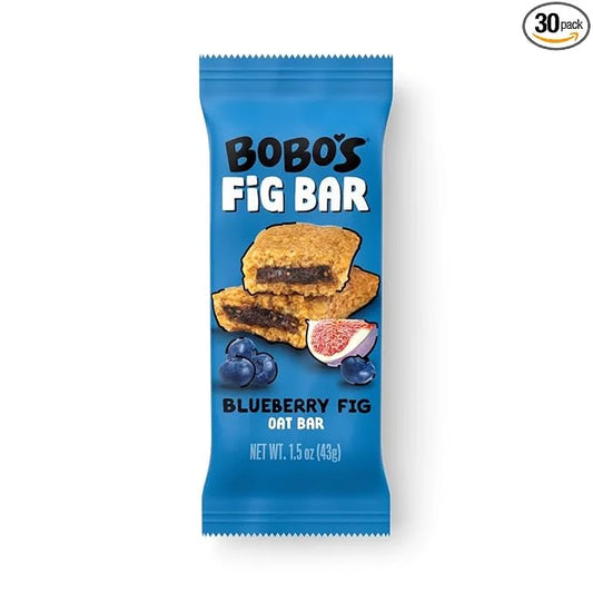 Bobo's Fig Bar (30, Blueberry), Soft Baked, Non-GMO, Vegan, Snack Bar, Gluten Free - Product Image