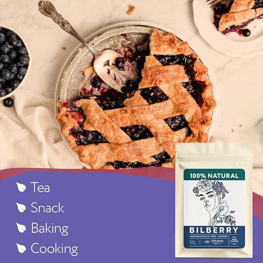 Wild Bilberry Dried Fruits (6 oz.) – Bilberry Tea - Superfood berries -Whortleberry (Vaccinium myrtillus) - Antioxidant, I...