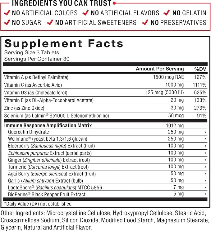 FORCE FACTOR Immunity, Immune Support Booster 1000mg of 90 Count 2)