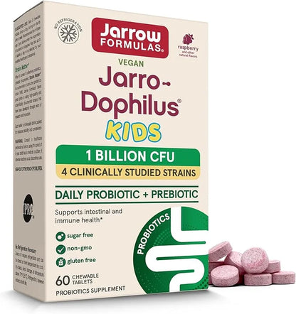 Jarrow Formulas Jarro-Dophilus Kids Probiotics and 1 Billion 60 Sugar-Free 30 Day