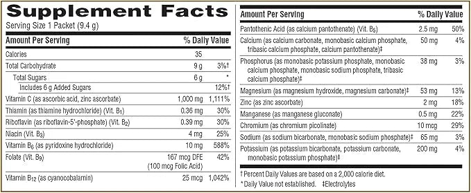 Emergen-C 1000mg Vitamin C Powder, with Antioxidants, B Vitamins and Electrolytes, Immunity Supplements for Immune Support...