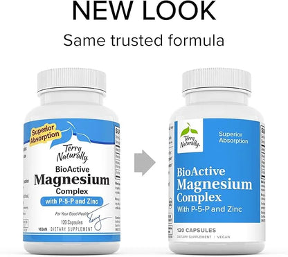 Terry Naturally BioActive Magnesium Complex 120 Capsules B6 & 120 Servings