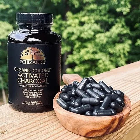 Activated Coconut Charcoal Capsules- Supports Health - Vegan, Organic, Non-GMO, No Additives - X-Large Bottle 210 Count - ...
