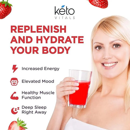 Keto Vitals Electrolytes Powder - Antioxidant Blend Electrolytes with Potassium, Magnesium, Sodium, Calcium | Keto Electro...