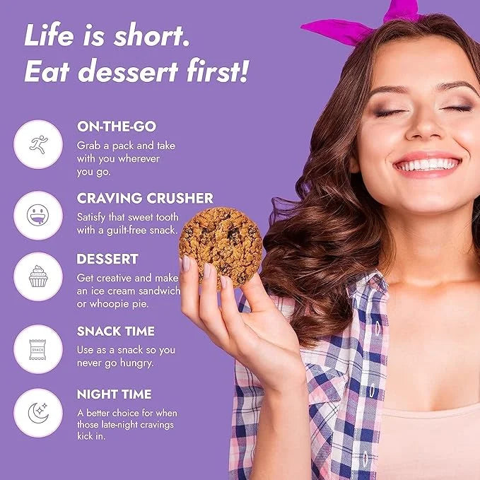 321glo Collagen Protein Cookies, Soft-Baked Cookies, Low Carb and Keto Friendly Treats for Women, Men, and Kids, 12-PACK (...