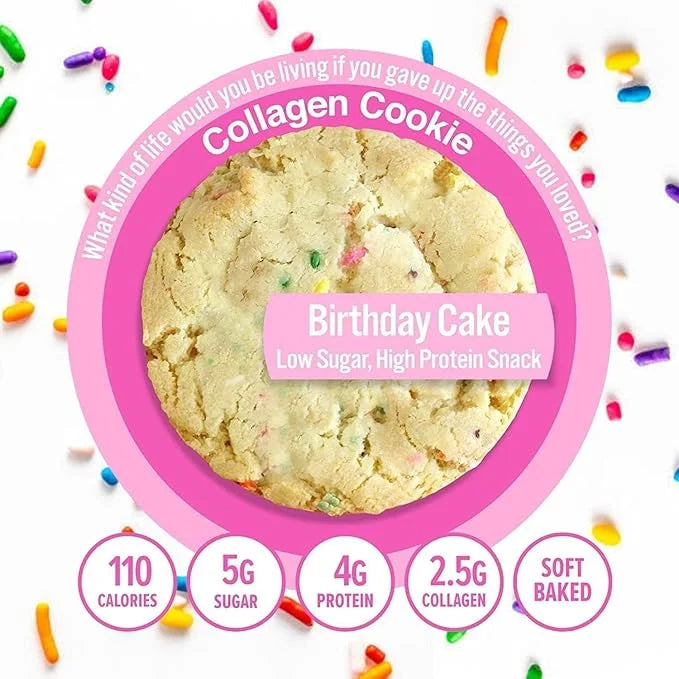 321glo Collagen Cookies | Soft Baked, High Protein Cookies | Low Carb, Low Sugar | Keto Snack for Women, Men, & Kids | 12 ...