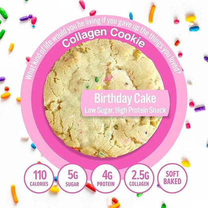 321glo Collagen Cookies | Soft Baked, High Protein Cookies | Low Carb, Low Sugar | Keto Snack for Women, Men, & Kids | 12 ...