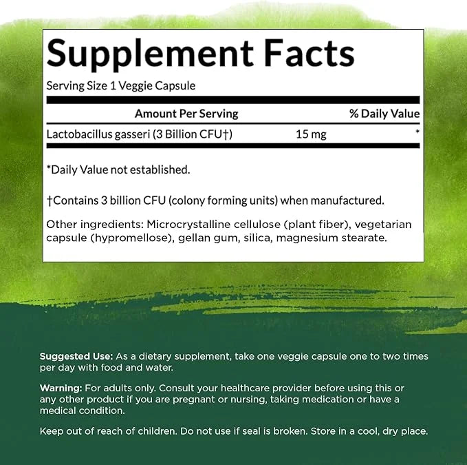 Swanson Lactobacillus Gasseri 3 Billion (60 Veggie 2 Bottles