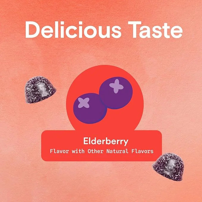 SmartyPants Kids Immunity Elderberry Gummies: Kids B6 & B12 and 60 Count (30 Day